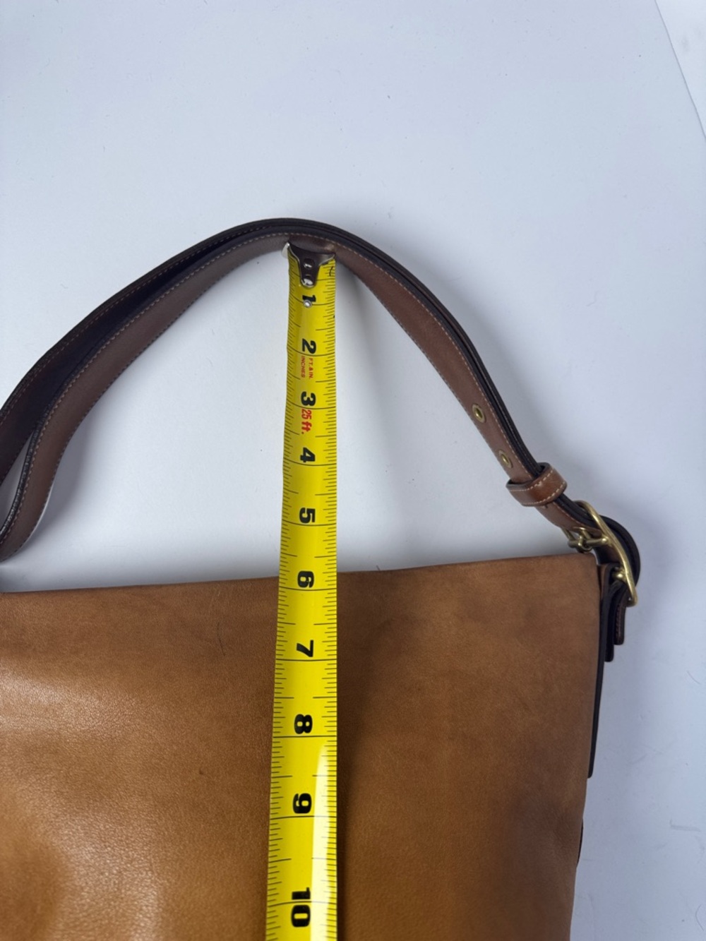 COACH Vintage Y2K 2002 Duffle Sac Bucket Bag Tan Leather Adjustable Shoulder Bag - Picture 8 of 16